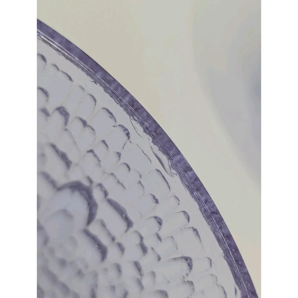 Textured Glass Orb Jar Periwinkle Lavender Neoteric‎ Spherical Decorative Vessel